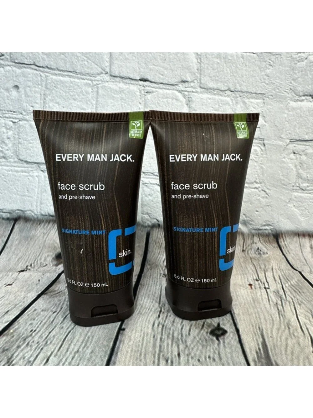 2-5 Oz Every Man Jack Face Scrub and Pre Shave Signature Mint